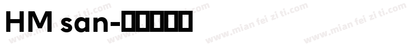 HM san字体转换